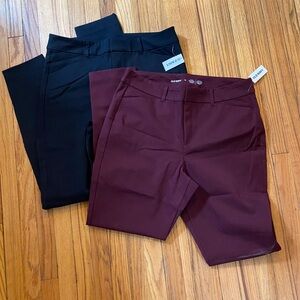 NWT Two Pairs Sz 12 Old Navy Pixie black and burgundy